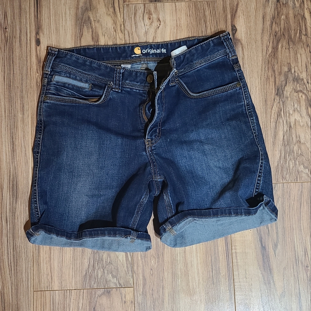 Carhartt Dark Blue Denim Jean Shorts